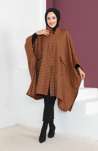 Poncho Met Pied-de-poule 23K8816-01 Bruin 23K8816-01