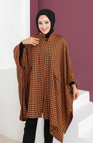 Poncho Met Pied-de-poule 23K8816-01 Bruin 23K8816-01