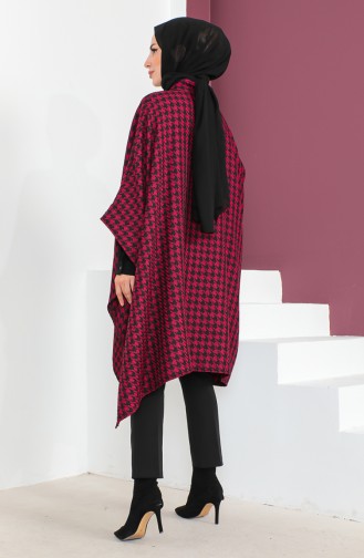 Kazayağı Panço 23K8816-02 Mürdüm