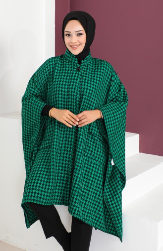 Poncho Met Pied-de-poule 23K8816-03 Groen 23K8816-03