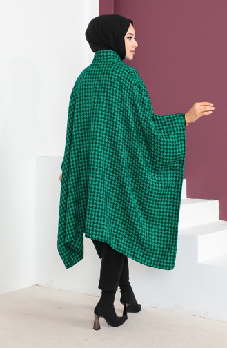 Poncho Met Pied-de-poule 23K8816-03 Groen 23K8816-03