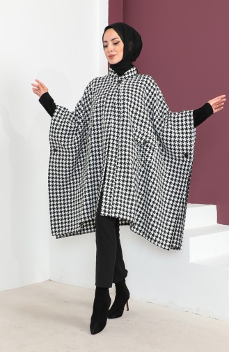 Poncho Pied De Poule 23K8816-04 Blanc 23K8816-04