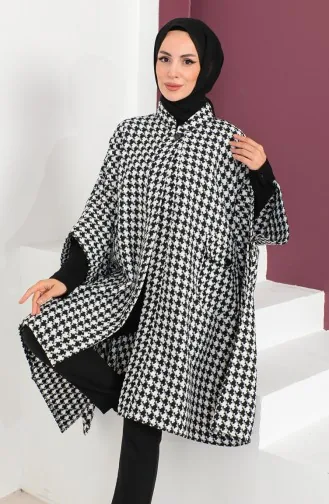 Poncho Pied De Poule 23K8816-04 Blanc 23K8816-04