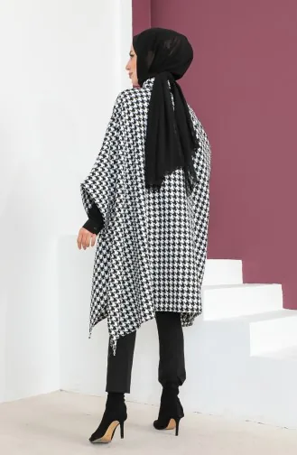 Poncho Pied De Poule 23K8816-04 Blanc 23K8816-04