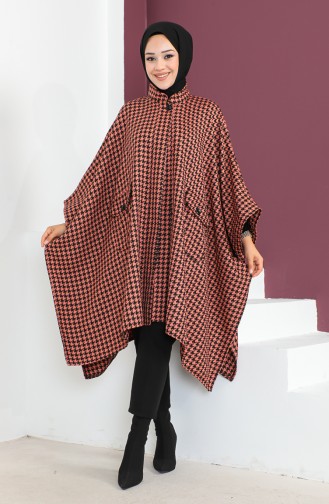 Poncho Met Pied-de-poule 23K8816-06 Yavruağzı 23K8816-06