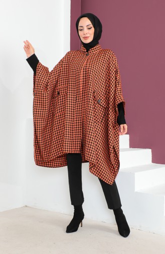 Poncho Pied De Poule 23K8816-07 Orange 23K8816-07