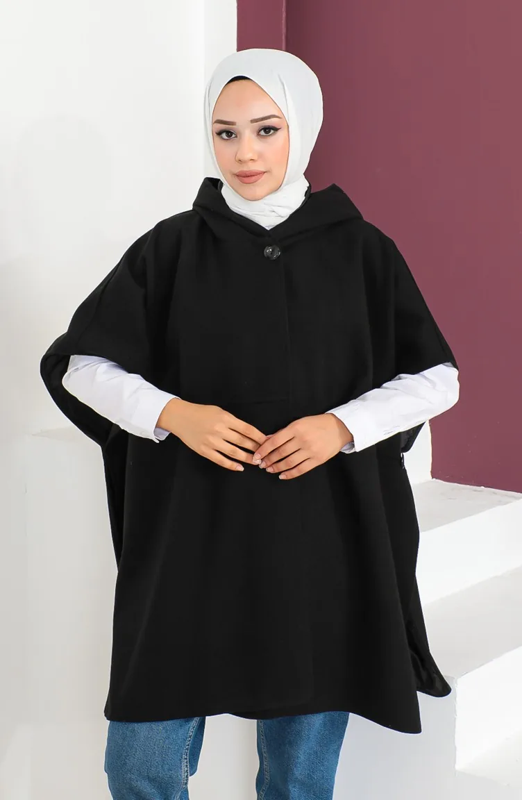 Cachet Poncho 23K8833-01 Noir 23K8833-01