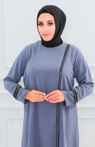 Tailleur Robe De Soirée Pierre Grande Taille 6130-03 Gris 6130-03