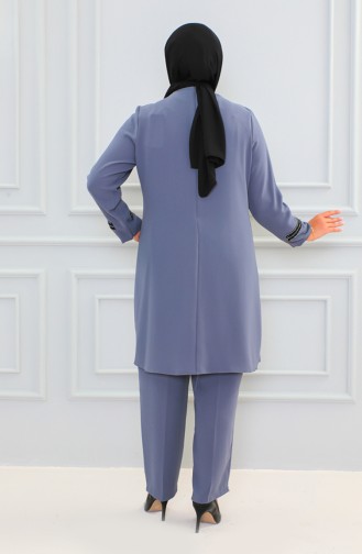 Tailleur Robe De Soirée Pierre Grande Taille 6130-03 Gris 6130-03