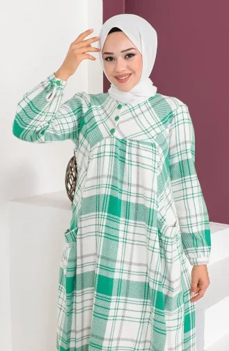 Robe Laine A Carreaux 23K8746-03 Vert 23K8746-03