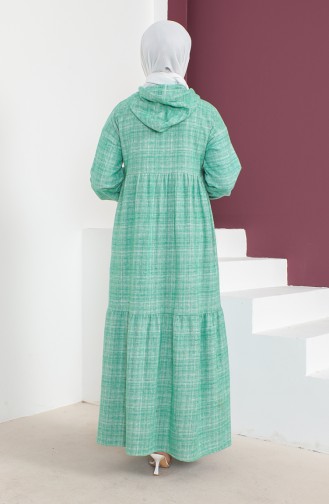 Kleid mit Kapuze aus Wolle 23K8804-02 Grün 23K8804-02