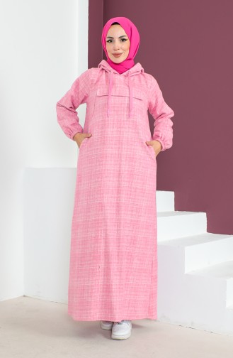 Hooded wool Dress 23k8820-01 Pink 23K8820-01