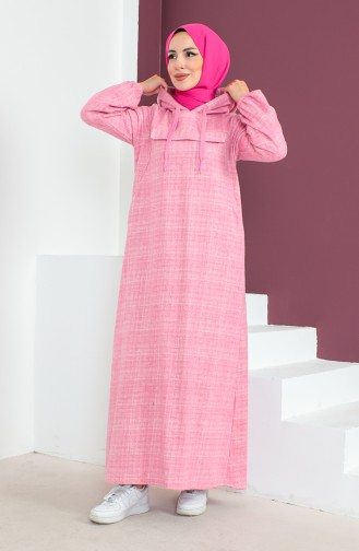 Hooded wool Dress 23k8820-01 Pink 23K8820-01