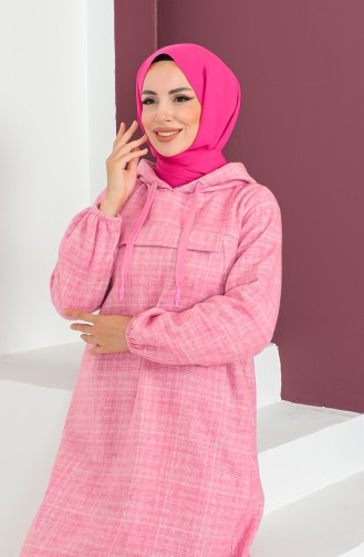 Hooded wool Dress 23k8820-01 Pink 23K8820-01