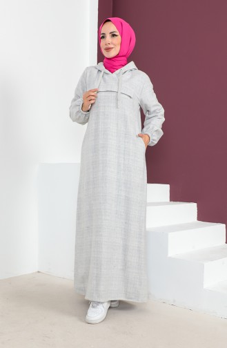 Robe à Capuche En Laine 23K8820-03 Gris 23K8820-03