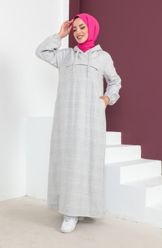 Hooded wool Dress 23k8820-03 Gray 23K8820-03