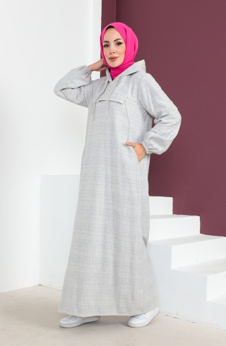 Robe à Capuche En Laine 23K8820-03 Gris 23K8820-03