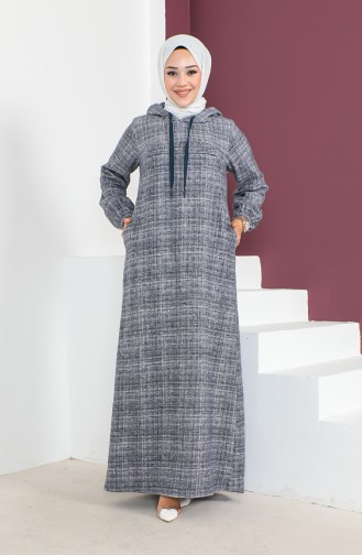 Wollen Jurk Met Capuchon 23K8820-04 Marineblauw 23K8820-04