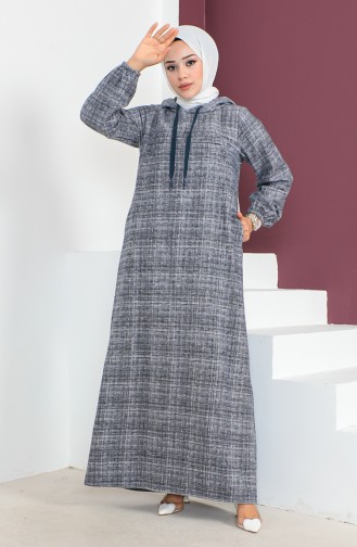 Wollen Jurk Met Capuchon 23K8820-04 Marineblauw 23K8820-04