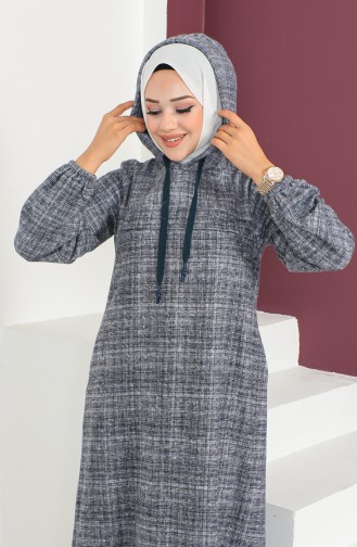 Wollen Jurk Met Capuchon 23K8820-04 Marineblauw 23K8820-04