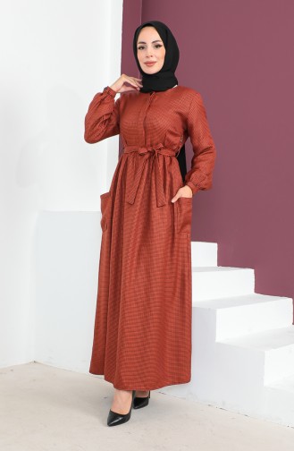 Hahnentrittgemustertes Kleid mit Gürtel 23K8825-01 Kachel 23K8825-01