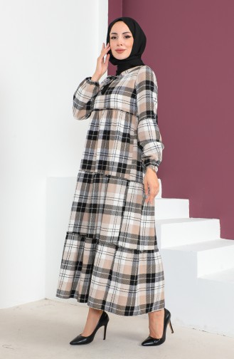 Kleid Mit Karomuster 23K8834-01 Schwarzbraun 23K8834-01