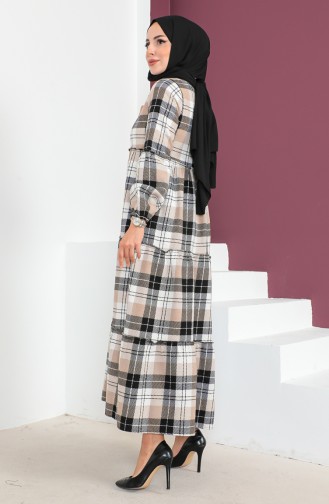 Kleid Mit Karomuster 23K8834-01 Schwarzbraun 23K8834-01