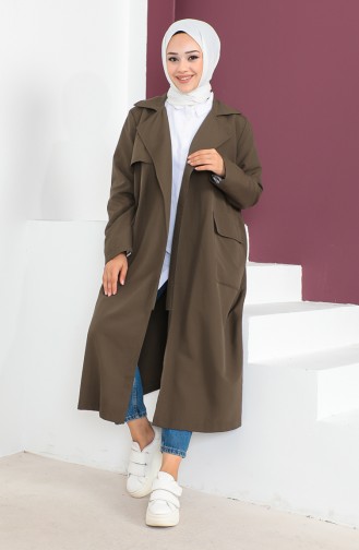 Vivezza Trench Doublé Coupe Légère Et Confortable 6987-02 Khaki 6987-02