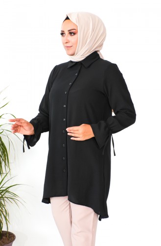 Tunique Asymétrique Grande Taille 1501-02 Noir 1501-02