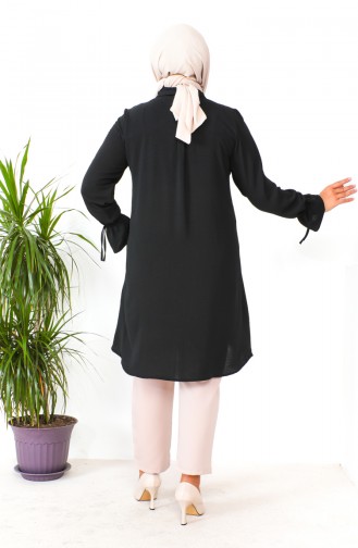 Plus Size Asymmetrical Tunic 1501-02 Black 1501-02