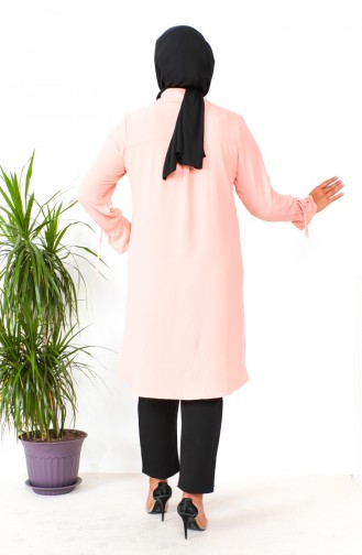 Plus Size Asymmetrical Tunic 1501-03 Powder 1501-03