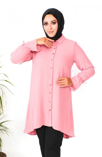 Plus Size Asymmetrical Tunic 1501-08 Dusty Rose 1501-08