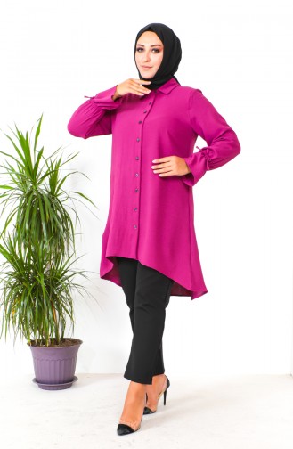 Plus Size Asymmetrical Tunic 1501-10 Plum 1501-10