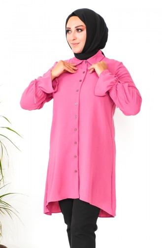 Plus Size Asymmetrical Tunic 1501-12 Pink 1501-12