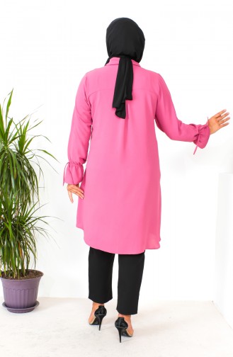 Plus Size Asymmetrical Tunic 1501-12 Pink 1501-12