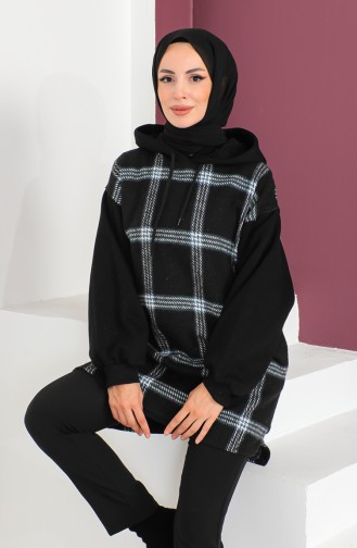 Hooded Garnished Tunic 23K8758-01 Black 23K8758-01