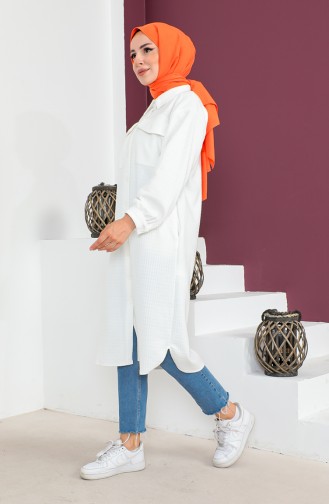 Gewatteerde Tuniek 23K8802-02 Ecru 23K8802-02