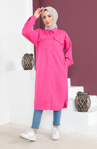 Kapitone Tunik 23K8802-04 Fuşya