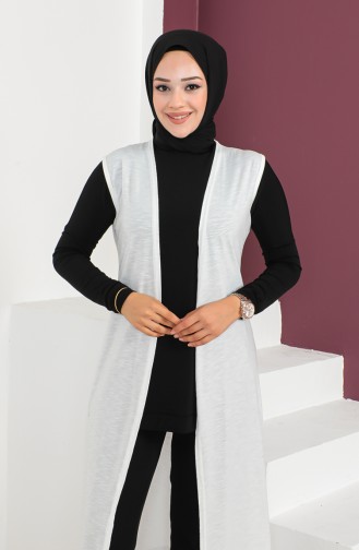 Gilet Long Uni 8633-01 Blanc 8633-01