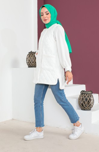 Steppweste Mit Taschen 23K8850-04 Weiß 23K8850-04