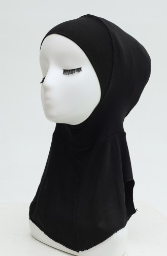 Hijab-Haube Mit Halskragen 90153-01 Schwarz 90153-01