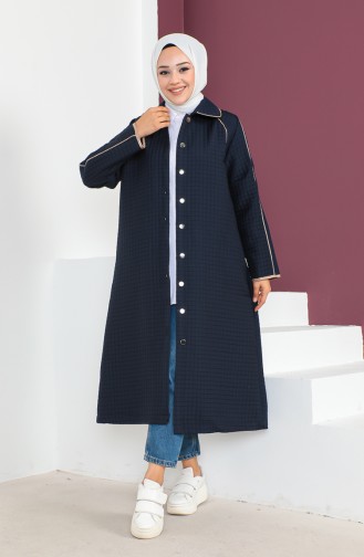 Quilted Piping Coat 23k8810-01 Navy Blue 23K8810-01