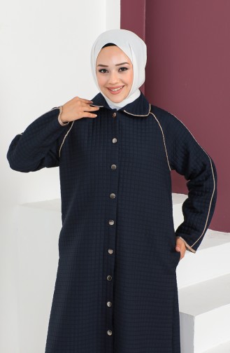 Quilted Piping Coat 23k8810-01 Navy Blue 23K8810-01