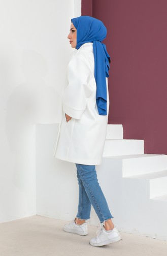 Kaşe Kaban 23K8835-03 Beyaz