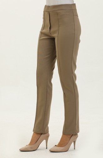 Pantalon Taille Elastique Crocheté Devant 10800-05 Camel Clair 10800-05