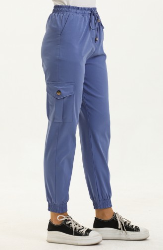 Pantalon De Jogging Taille Elastique Femme 110200-03 Bleu 110200-03