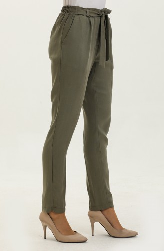 Women`s Khaki High Waist Carrot Pants 11100-01 Khaki 11100-01