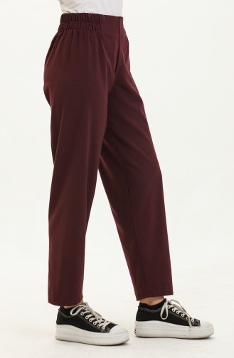 Elastic Waist Pants 2034-31 Plum 2034-31