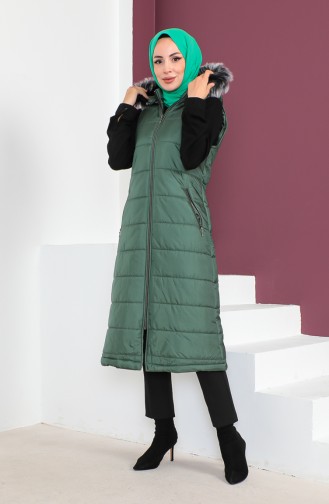 Gilet Matelassé 514722-06 Vert Emeraude  514722-06