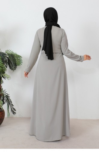 Geplooide Aerobin Abaya Grijs 0028SGS.GRI